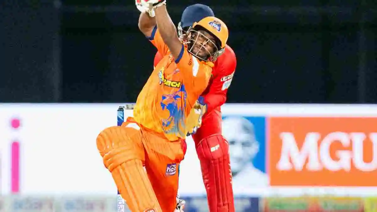 West Delhi Lions' opener Krish Yadav in action