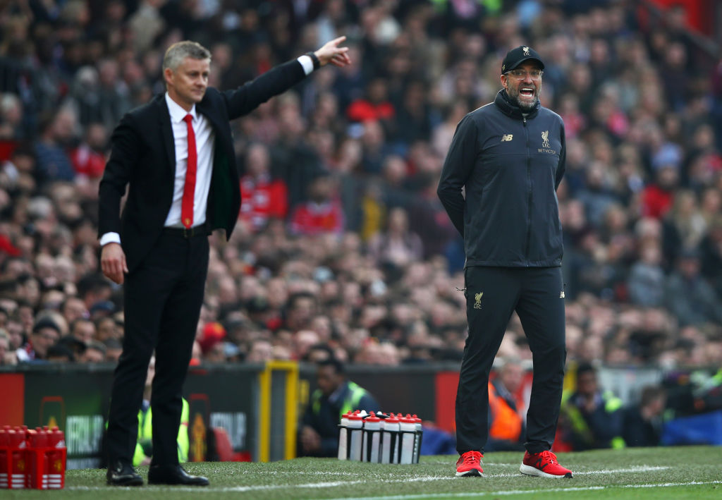 Manchester United sit only two points behind Chelsea in the race for top four
