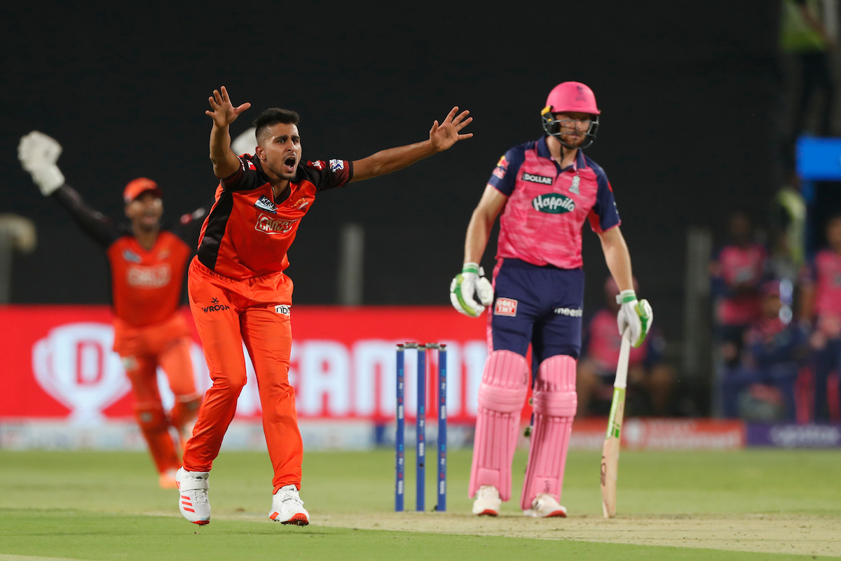 Umran Malik dismissed Devdutt Padikkal on a brilliant inswinger